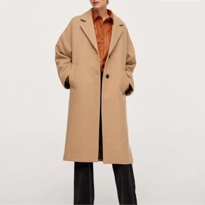 Mango Oversized Wool Coat for Women